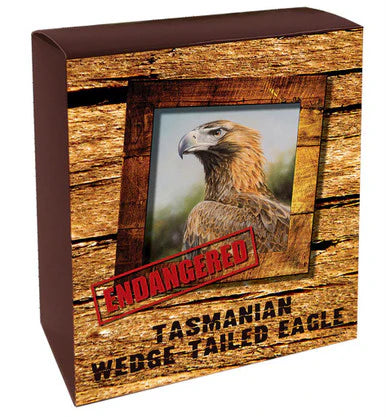 2012 $1 Endangered and Extinct Tasmanian Wedge-Tailed Eagle 1oz Silver Coloured Proof Coin