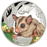 2015 $1 Endangered and Extinct Mahogany Glider 1oz Silver Coloured Proof Coin