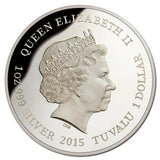 2015 $1 Endangered and Extinct Mahogany Glider 1oz Silver Coloured Proof Coin