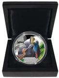 2016 $1 Endangered and Extinct Southern Cassowary 1oz Silver Coloured Proof Coin
