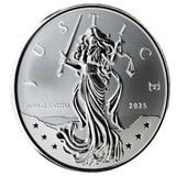 2025 Scottsdale Mint 1oz Silver Lady Justice Coin