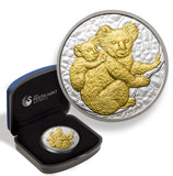 2008 $1 Australian Koala 1oz Silver Gilded Coin