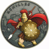 Legendary Warriors - Achilles 1oz Antiqued Coloured Silver Coin