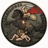 Legendary Warriors - Alexander the Great 1oz Antiqued Coloured Silver Coin