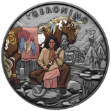Legendary Warriors - Geronimo 1oz Antiqued Coloured Silver Coin