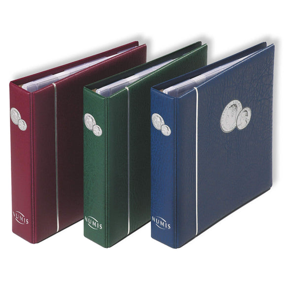 Coin Album NUMIS, with 5 pocket sheets, blue