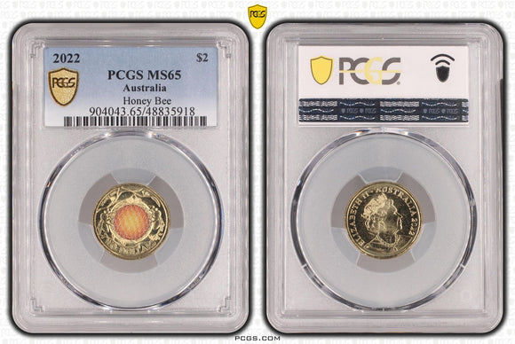 2022 Honey Bee $2 Coin MS65