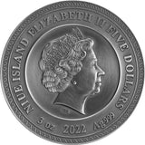 2022 Helios - Divine Faces of the Sun High Relief Antiqued 3oz Silver Coin