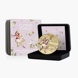 2026 Flower Fairies - The Wild Cherry Blossom Fairy Super Size Gold Plated Luxe Edition Coin