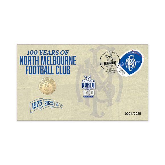 2025 $1 100 Years North Melbourne Football Club PIN and PNC
