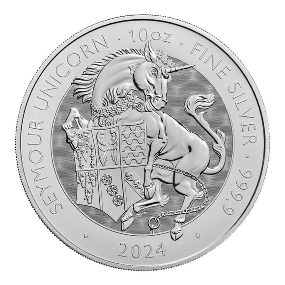 2024 GB Tudor Beasts Seymour Unicorn Silver 10oz Coin