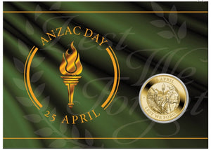 Anzac Day 2022 $1 Coin in Card