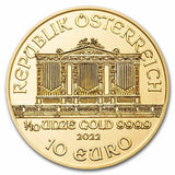 2022 Austria Philharmonic 1/10oz Gold Bullion Coin