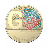 2021 Great Aussie Coin Hunt 2 - Full Set Of 26 UNC $1 Coins with Coloured Barrier Reef Coin