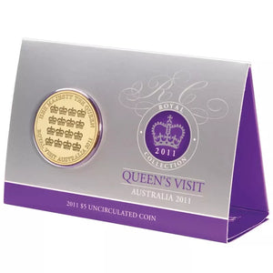 2011 Queen's Visit $5 Uncirculated Coin in Card
