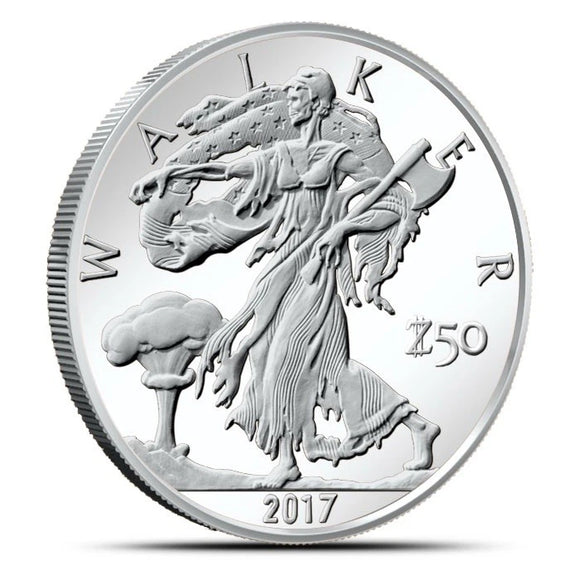 2017 Walker Zombucks Apocalypse 1oz Silver Round