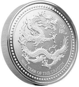 2024 Samoa Year of the Dragon 2oz Silver Coin