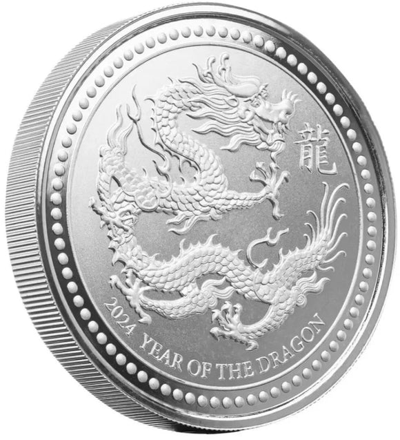 2024 Samoa Year of the Dragon 2oz Silver Coin