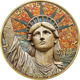 2024 US Eagle Mosaic Statue of Liberty 1oz Silver Coin