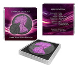 2025 US Eagle Dark Rose Holo Edition 1oz Silver Coin