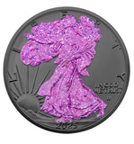 2025 US Eagle Dark Rose Holo Edition 1oz Silver Coin