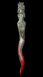 2025 Cameroon Medusa Dagger Antiqued High Relief Crimson Enamel 2oz Silver Coin