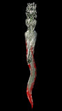 2025 Cameroon Medusa Dagger Antiqued High Relief Crimson Enamel 2oz Silver Coin