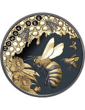 2025 $1 Honey Bee 1oz Gold Plated Silver Black Proof Coin