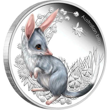 2011 Bush Babies Bilby 1/2oz Silver Coloured Proof 50c Coin
