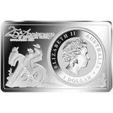 2015 $1 25th Anniversary of The Silver Kookaburra 3oz Silver Coin & Bar Set