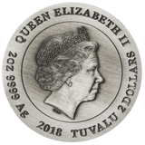 2018 Planet of the Apes 50th Anniversary 2oz Silver Antiqued $2 Coin
