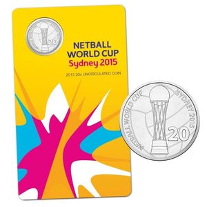 2015 Sydney Netball World Cup 20c Unc Coin