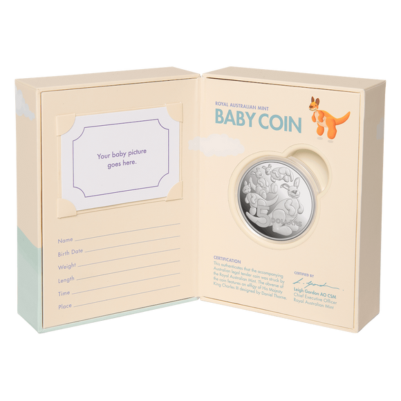 2024 $5 Fine Silver Proof Baby Coin Limited Edition Toy Kangaroo