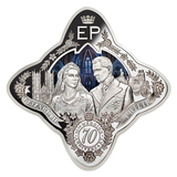 2017 70th Royal Wedding Anniversary Star Shaped 1oz Silver Proof Coin