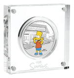 2019 The Simpsons - Bart 1oz Silver Coloured Proof Coin