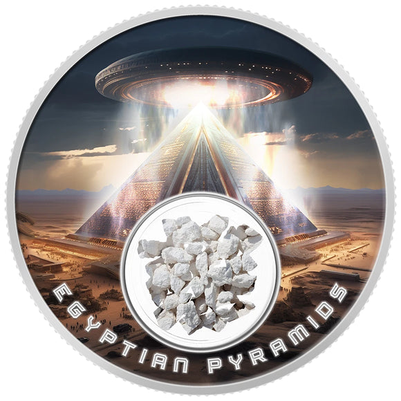 2024 Mesa Grande Alien Egyptian Pyramids Colorised 1 oz Silver Coin