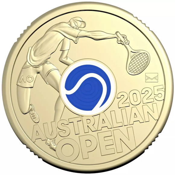 2025 $2 Australian Open Men's Coloured Individual Coin