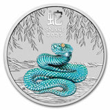 2025 Australia 5oz Silver Lunar Snake Coin in Capsule