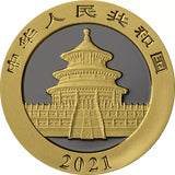 2021 China Panda Golden Ring 30 Gram Silver Coin