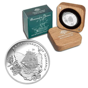 2004 $5 Silver Proof Bicentenary of Tasmania Coin