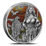 2025 10 Mark Valkyries Arnhild Ultra High Relief Germania Mint 2oz Silver Coin