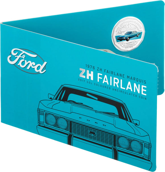 2017 50c Ford Classic - 1976 ZH Fairlane Marquis UNC Coin in Card