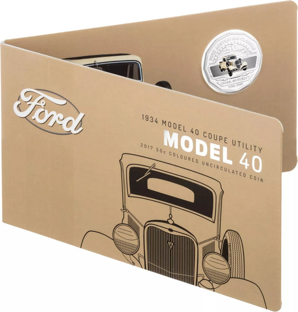 2017 50c Ford Classic - 1934 Model 40 Coupe Utility UNC Coin in Card