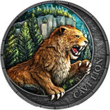2026 Republic of Liberia Megafauna: Cave Lion Oblivion 20 Dollars 1oz Silver BU