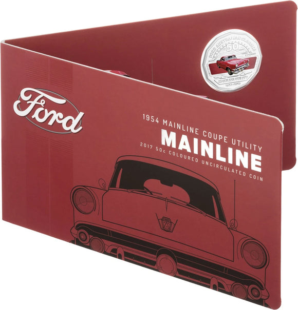 2017 50c Ford Classic - 1954 Mainline Coupe Utility UNC Coin in Card