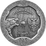 2024 10 Mark Valkyries Solveig Ultra High Relief Germania Mint 2oz Silver Coin