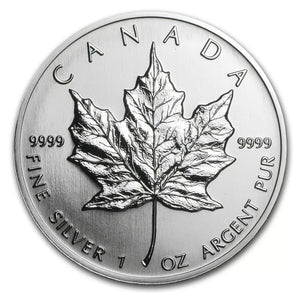 Canada 1993 Maple 1oz Silver Coin BU