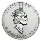Canada 1993 Maple 1oz Silver Coin BU