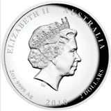 2018 $2 Dragon & Tiger 2oz Silver Proof High Relief Coin