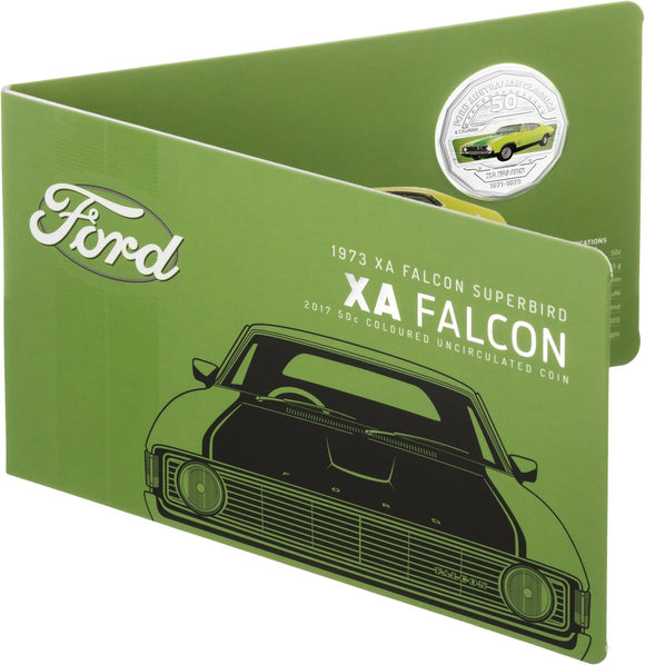 2017 50c Ford Classic -1973 XA Falcon Superbird UNC Coin in Card